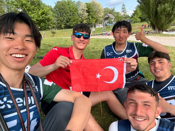 世界大会でトルコの選手と