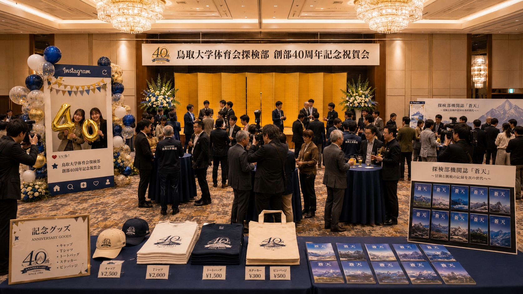 鳥取大学体育会探検部 創立40周年記念祝賀会 式典イメージ図